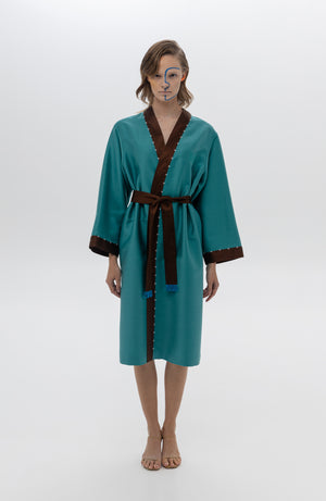 Wool & silk kimono