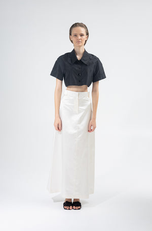 Silk tailored skirt