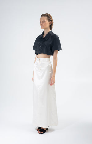 Silk tailored skirt