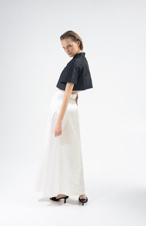 Silk tailored skirt