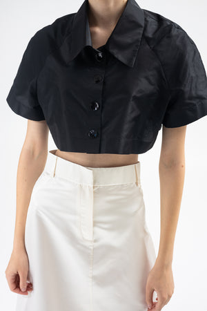 Silk tailored skirt