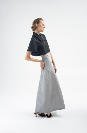 Silk tailored skirt