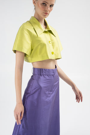 Taffeta silk top