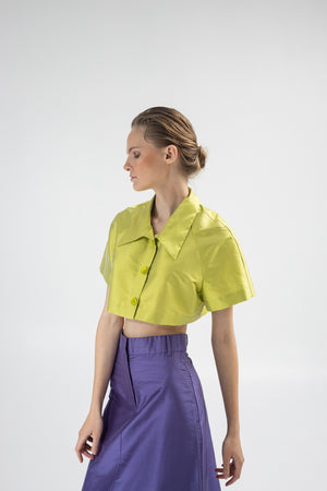 Taffeta silk top