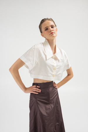 Taffeta silk top