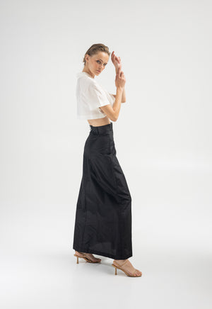 Silk tailored skirt