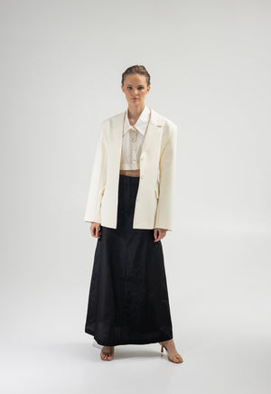 Silk tailored skirt