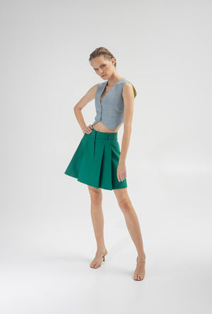 Wool A-line skirt