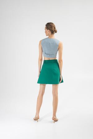 Wool A-line skirt