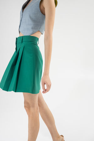 Wool A-line skirt