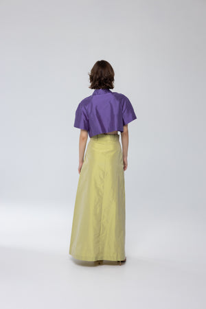 Silk tailored skirt