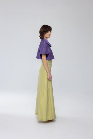 Silk tailored skirt