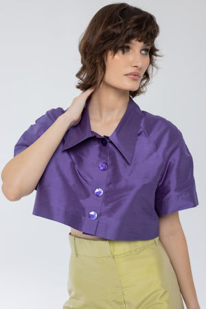 Taffeta silk top