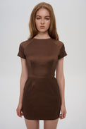 Silk reglan mini dress